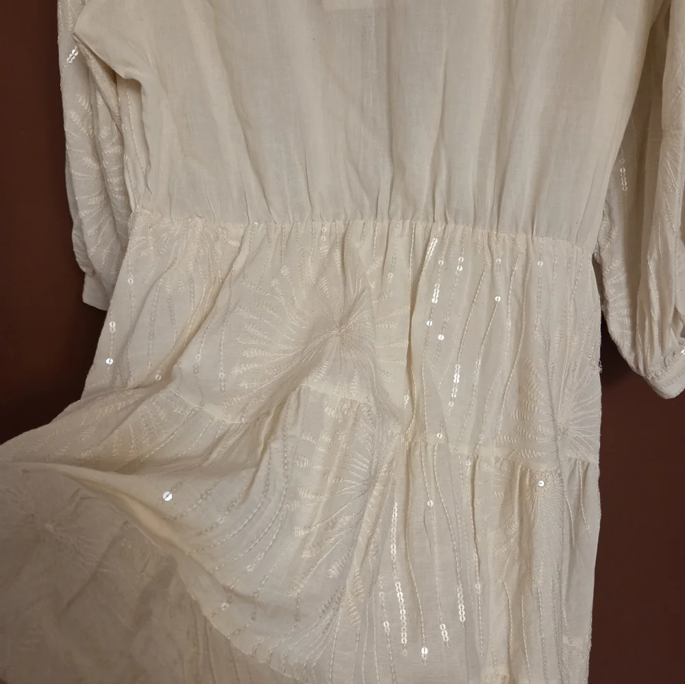 Final Price Nocturne Chic Cream Long Sleeve Dress - Picture 10 of 11